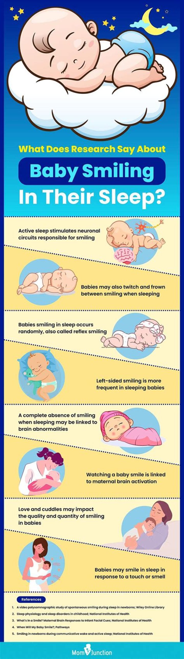 Why do babies smile when they fall asleep?